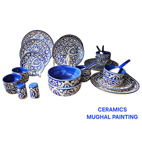 Mughal painting dinner sets of 37 pieces
