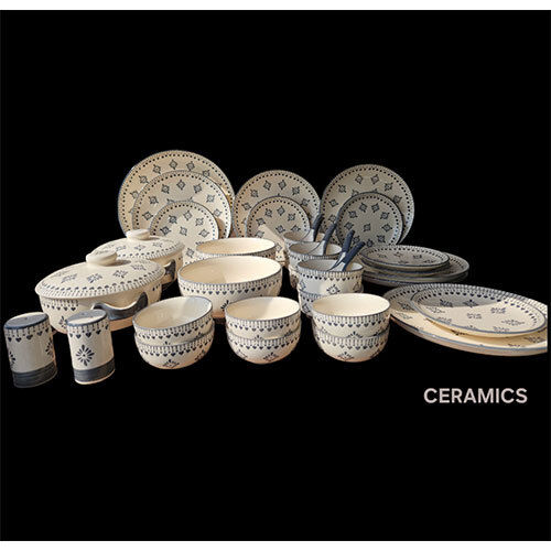 Ceramics Dinner Set - Color: White