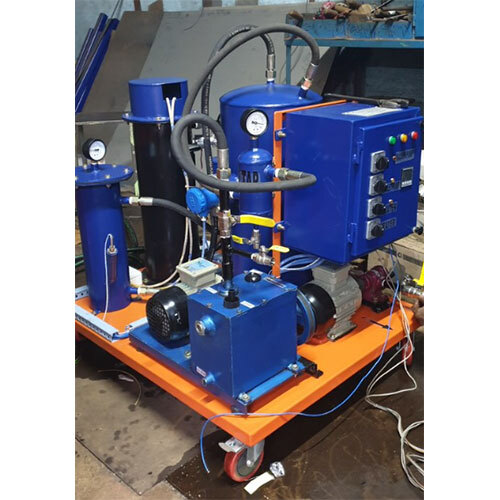 Hydraulic oil filter machine