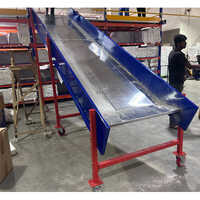 Chute Conveyors - Mild Steel Construction, Blue Color | Non-motorized Industrial Use