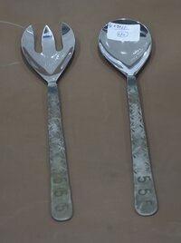 12 Inch New Metal Cutlery Set - Color: Silver
