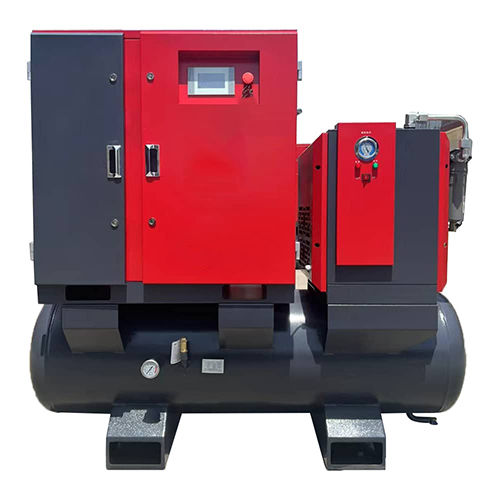 Tank Mounted Screw Compressor - Mild Steel, Different Sizes , Striking Blue Color , Industrial-Grade Reliability