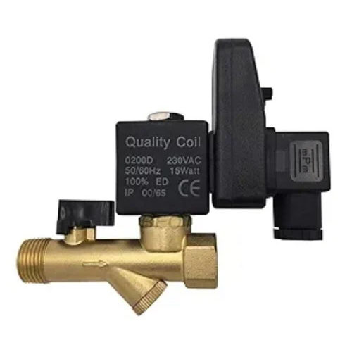 Black And Golden Auto Drain Valve With Timer