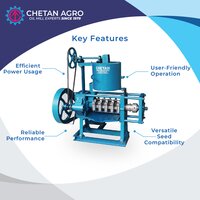 Groundnut Mini Oil Mill Plant Chetan Agro Mini Oil Expeller Capacity 50 kg/hr