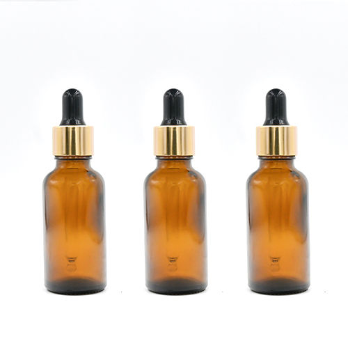 30ml Gold Black Glass Dropper Bottle