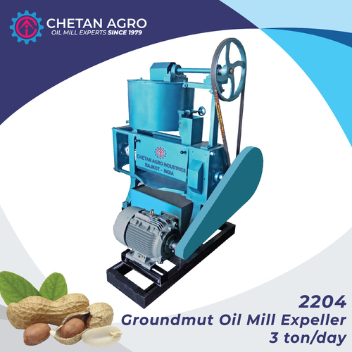 Groundnut Oil Mill Plant Chetan Agro Oil Expeller Capacity 3 Ton/Day