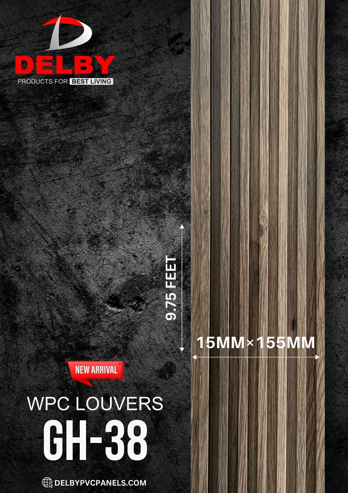 Fluted Louver Wpc Wall Panels - Delby GH Series