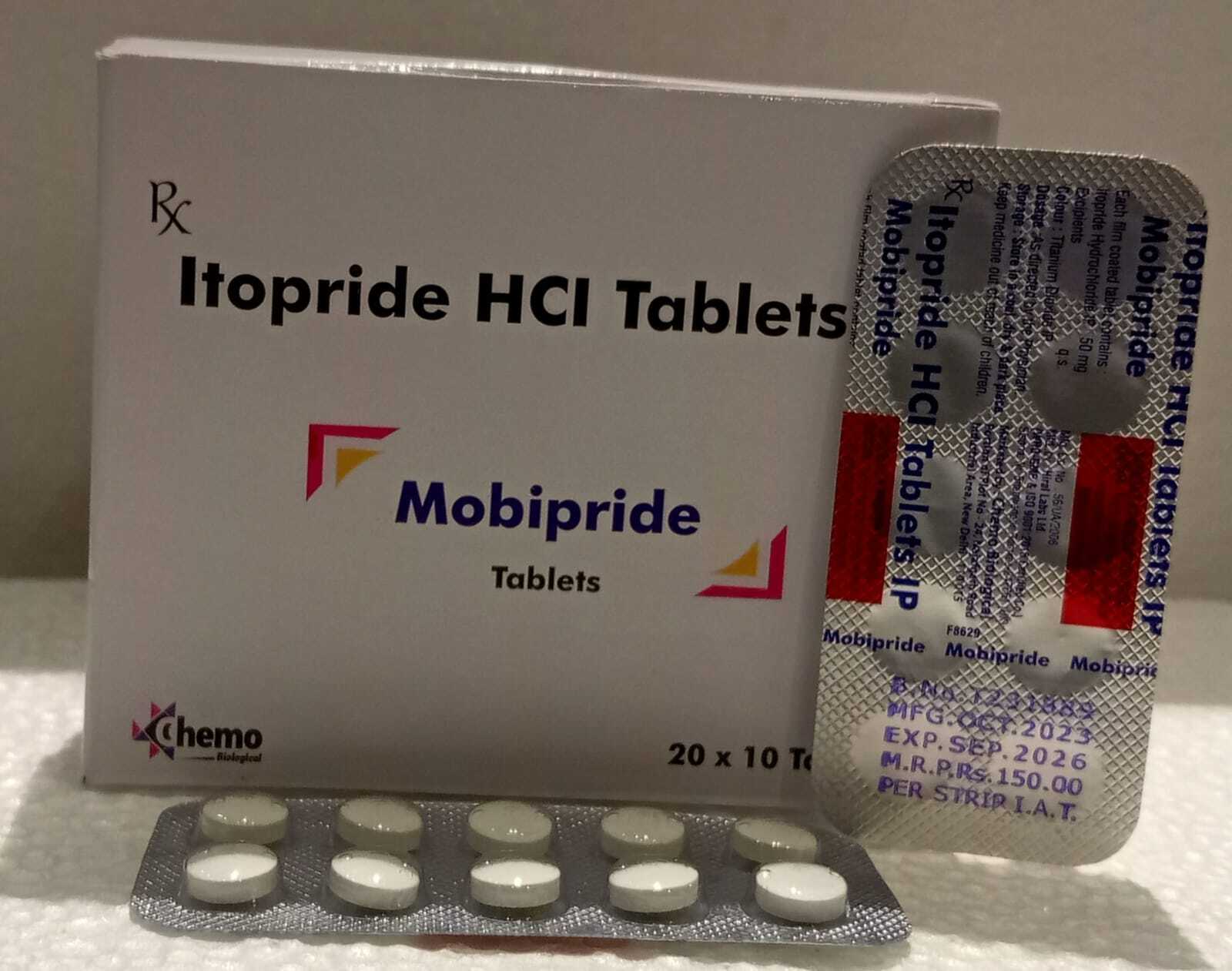 Itopride Hydrochloride 50mg Tablets