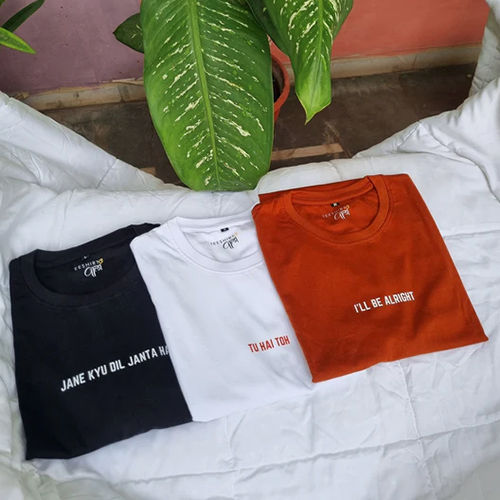 Different Available Black White Rust Oversized Matching Trio T-Shirt Set