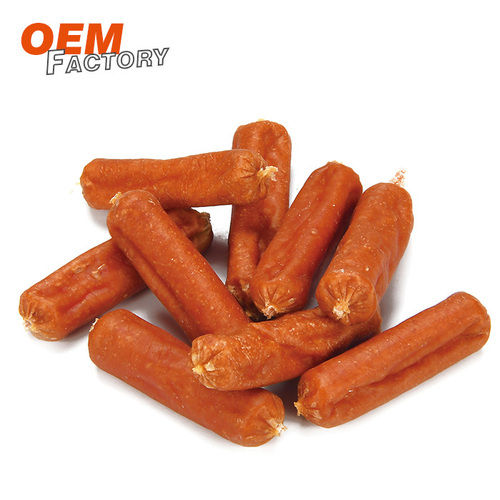 Orange Dried Chicken Sausage Oem Bulk Dog Treats Low Calorie Dog Treats Factory