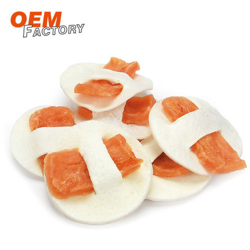 Rawhide With Chicken Chip High Protein Dog Snacks Factory Oem Dog Treats Manufacturer - Color: Orange