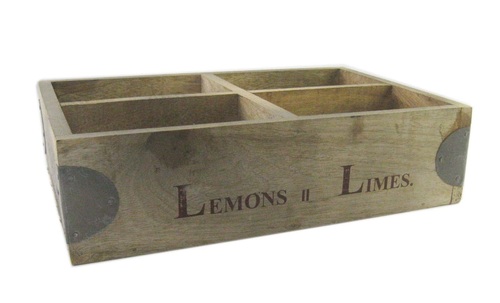 34Cm Wooden Cutlery Holder - Color: Brown