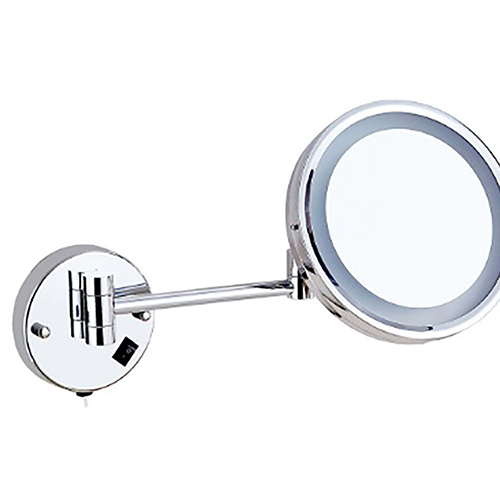 Silver Magnifying Mirror One Side Led Light Battery Operated at Best ...