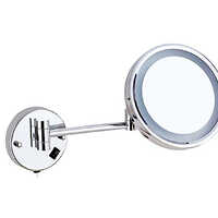 Magnifying Mirror - 8 Inch Round Stainless Steel, 5x Magnification With Dual Arm Extend Feature, Modern Design For Makeup And Grooming Tasks