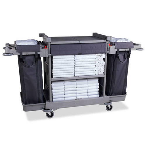 Eston Double Bag Fiber Housekeeping Trolley