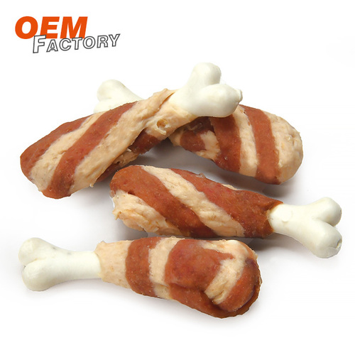 Calcium Bone Wrapped by Chicken and Cod OEM Private Label Pet Snacks Dog Snacks Manufacturer