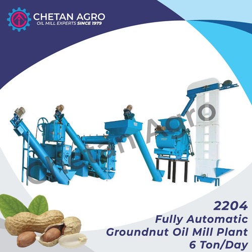 Fully Automatic Groundnut Oil Mill Plant Chetan Agro Oil Mill Plant Capacity 6 ton/day