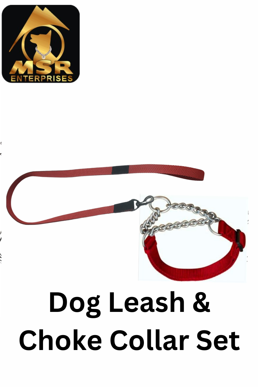 Dog Leash And Choke Collar Set