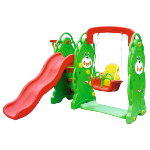 Plastic Bear Slide With Swing