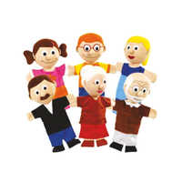 Family Puppet - Pvc Plastics, Customizable Size | Manual Operation, Installation Guidelines Available