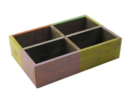 Wooden Cutlery tray With Multicolor