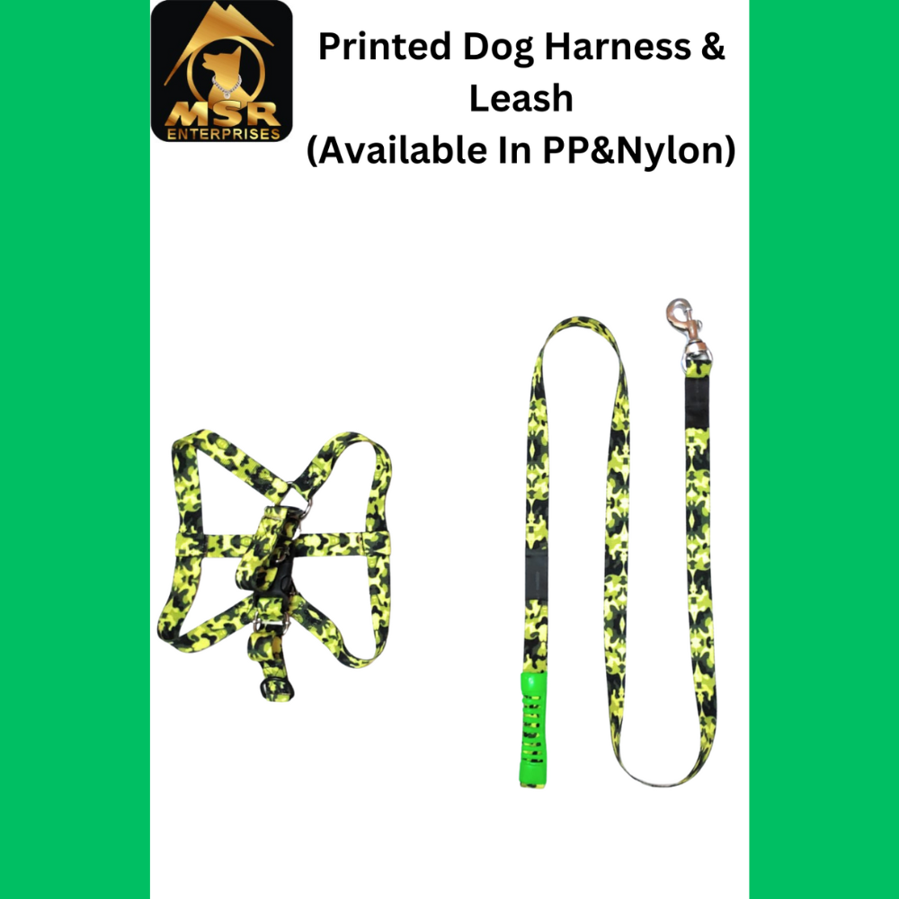 Single Printed / Double Printed Dog Harness And Leash Set