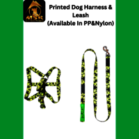 Single Printed / Double Printed Dog Harness And Leash Set