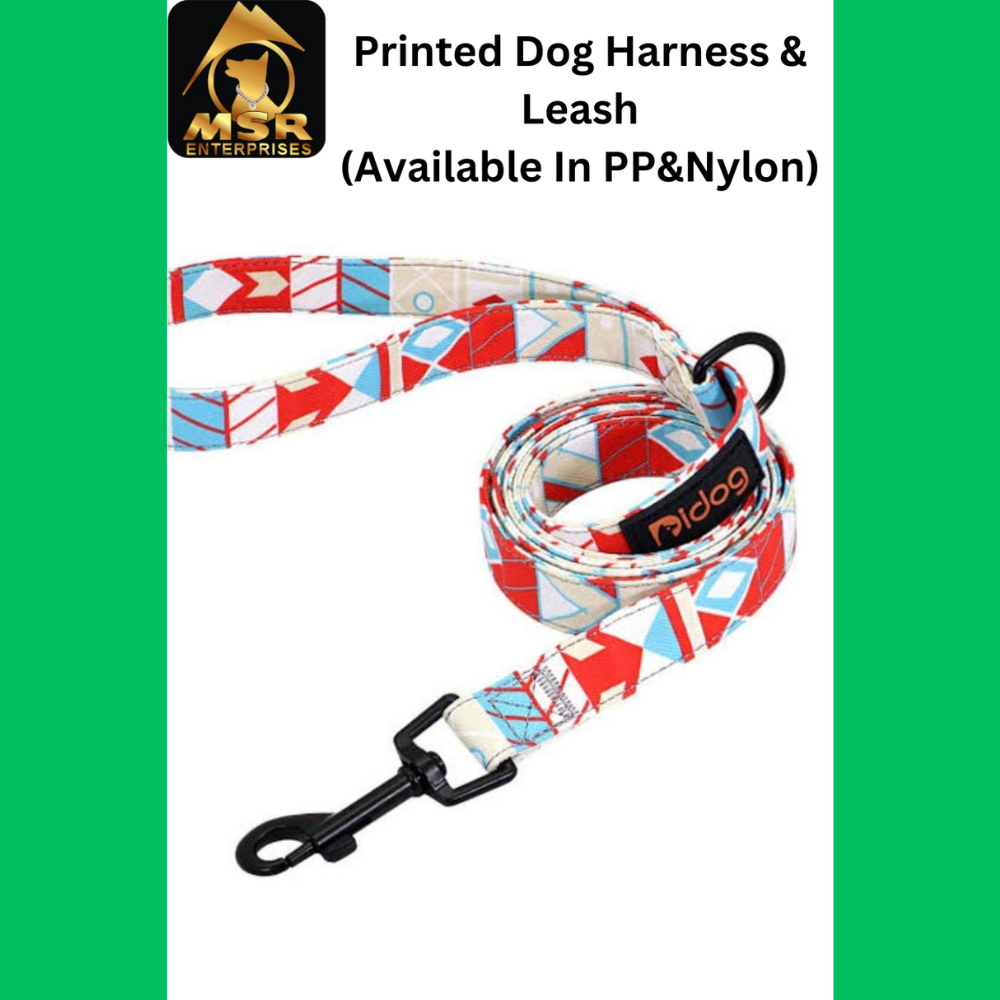 Single Printed / Double Printed Dog Harness And Leash Set