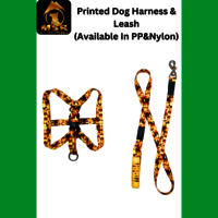 Single Printed / Double Printed Dog Harness And Leash Set