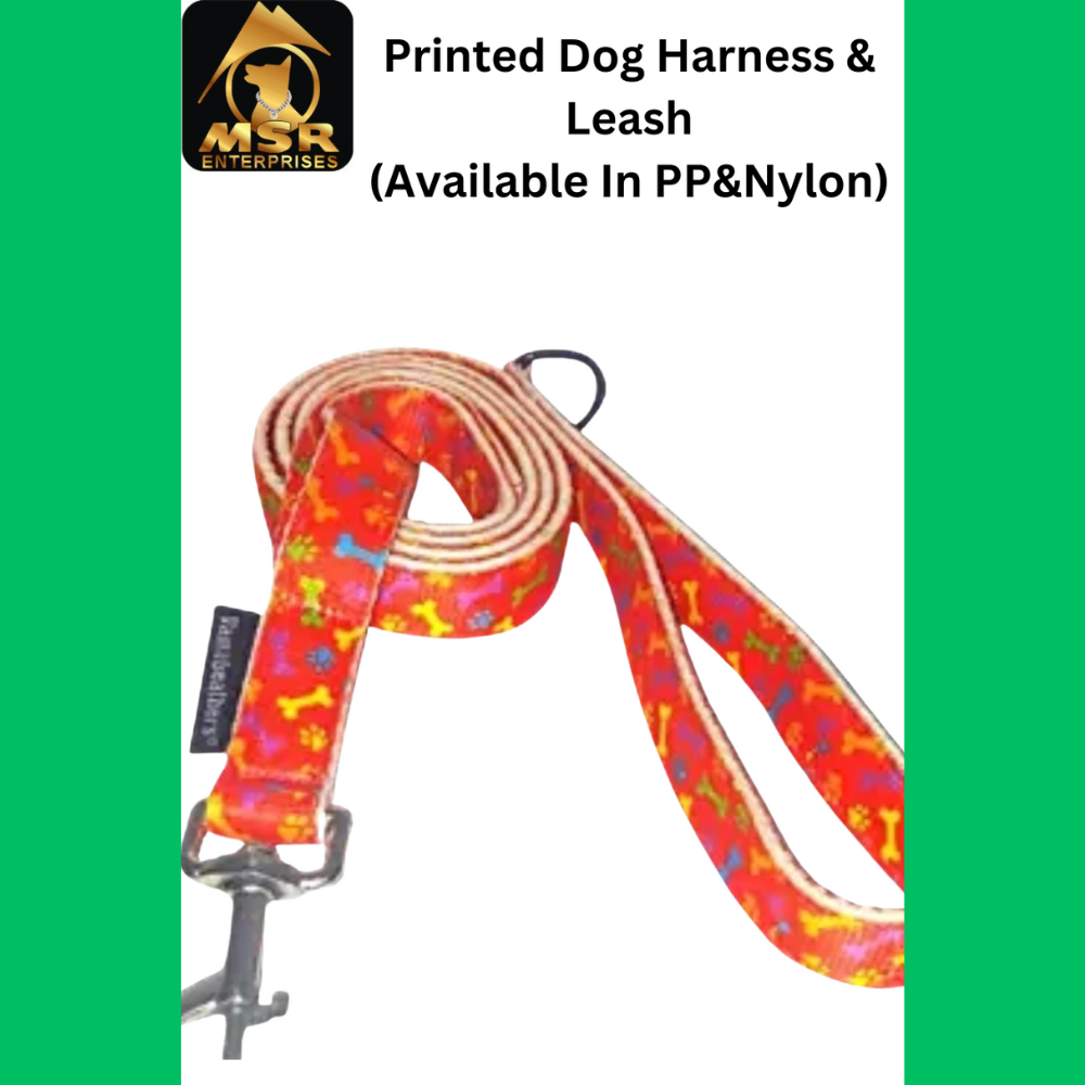 Single Printed / Double Printed Dog Harness And Leash Set