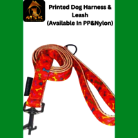 Single Printed / Double Printed Dog Harness And Leash Set