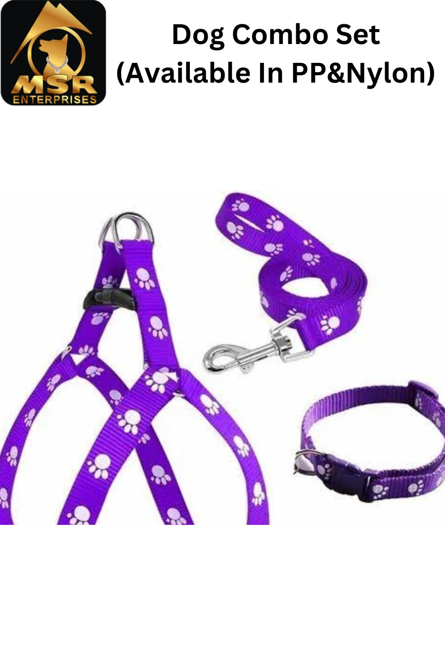 Dog Leash /collar/Harness Bodaybelt Set