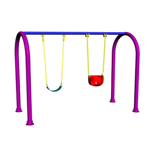 Double Arch Swing - Durable Plastic Materials, Customizable Size Options | Elegant Arched Frame for Manual Indoor Playgrounds