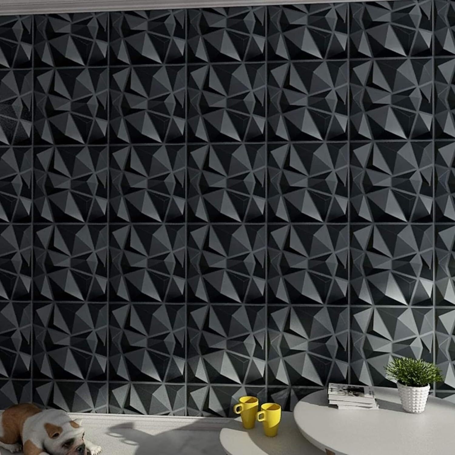ZIGZAG BLACK PVC PANEL