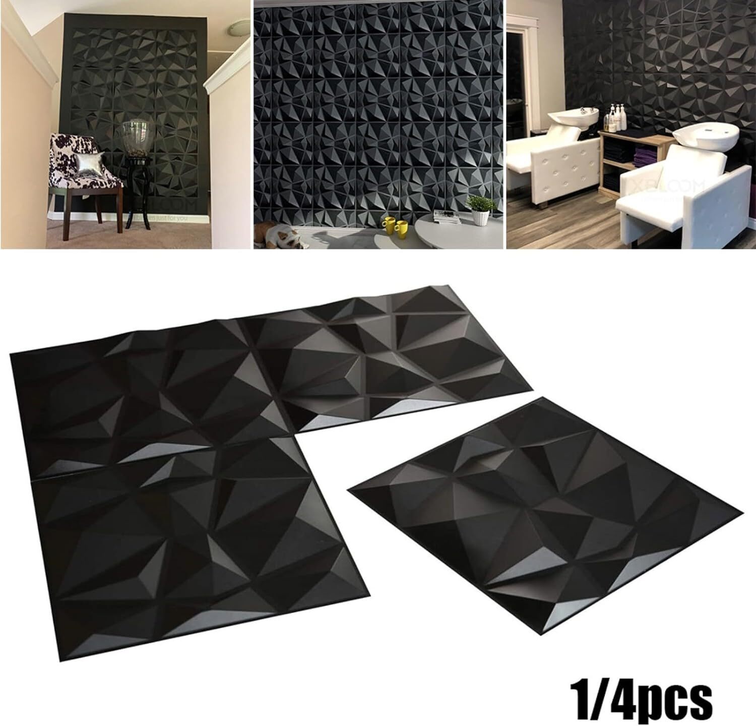 ZIGZAG BLACK PVC PANEL