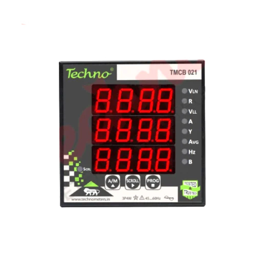 Stainless Steel & Pvc 3 Phase Voltage Meter