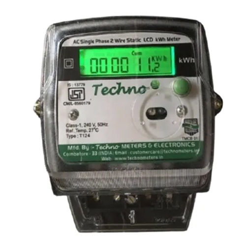 Plastic / Metal Single Phase Electronic Energy Meter With Lcd Display