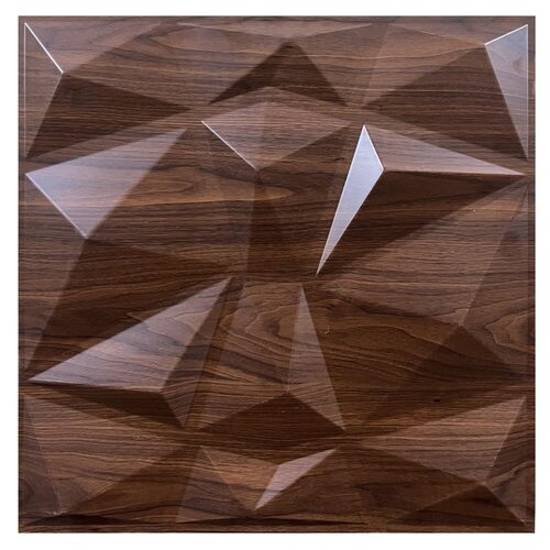ZIGZAG WOODEN DARK PVC PANEL