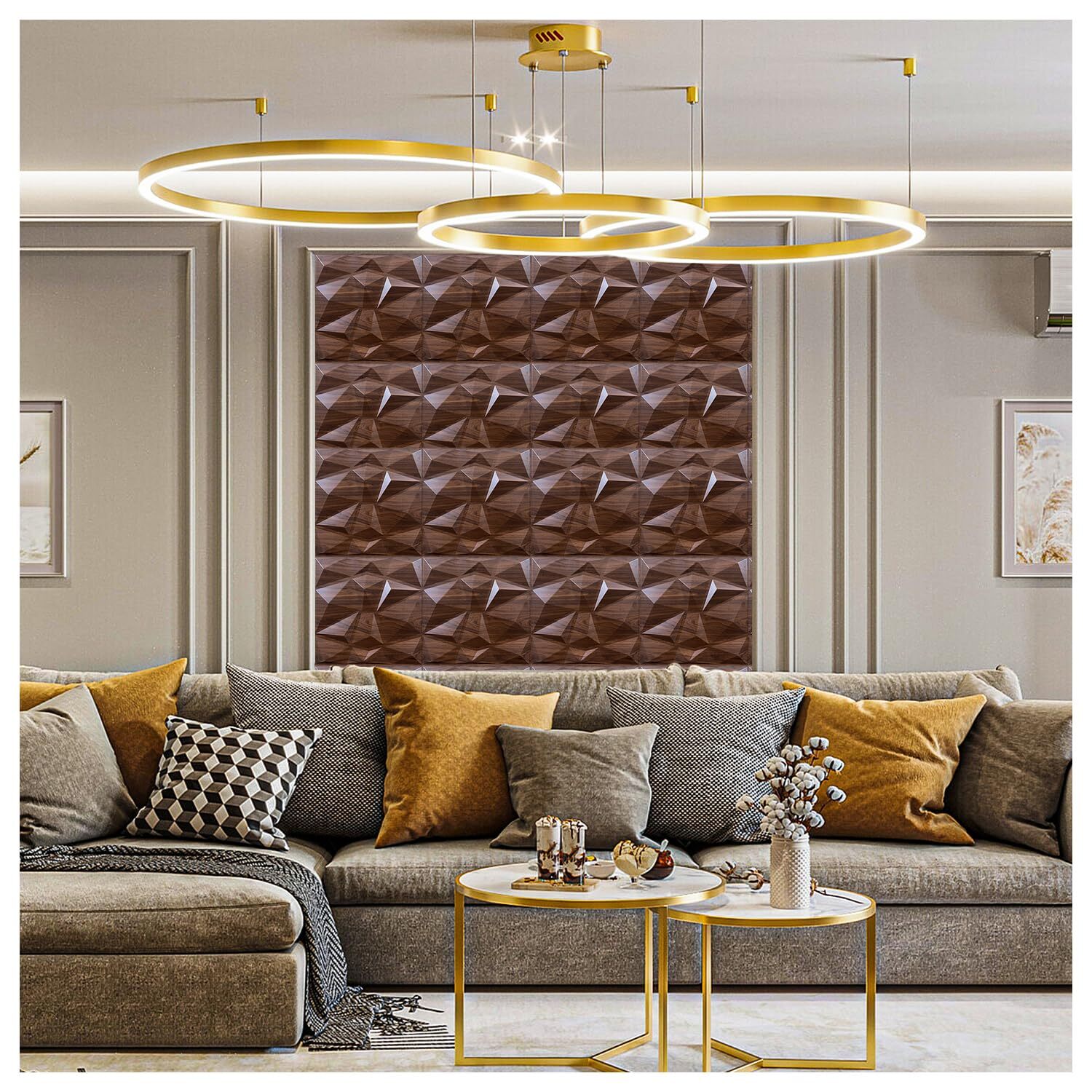 ZIGZAG WOODEN DARK PVC PANEL