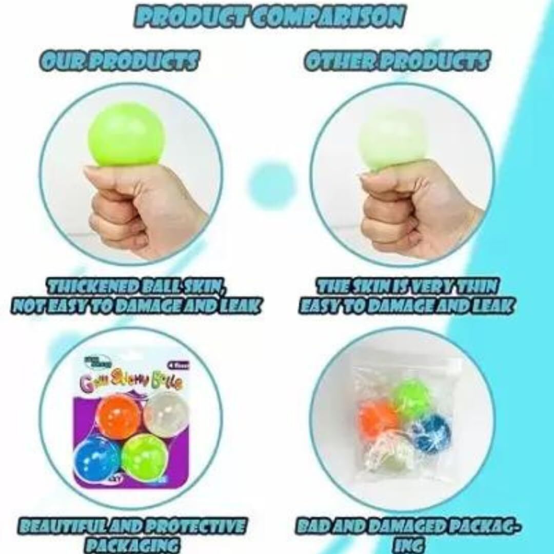 GLOW STICKY SQUEEZE BALL  (1 pc)
