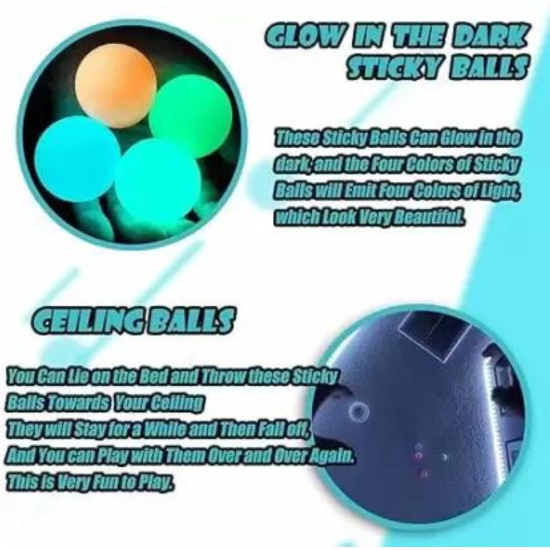 GLOW STICKY SQUEEZE BALL  (1 pc)