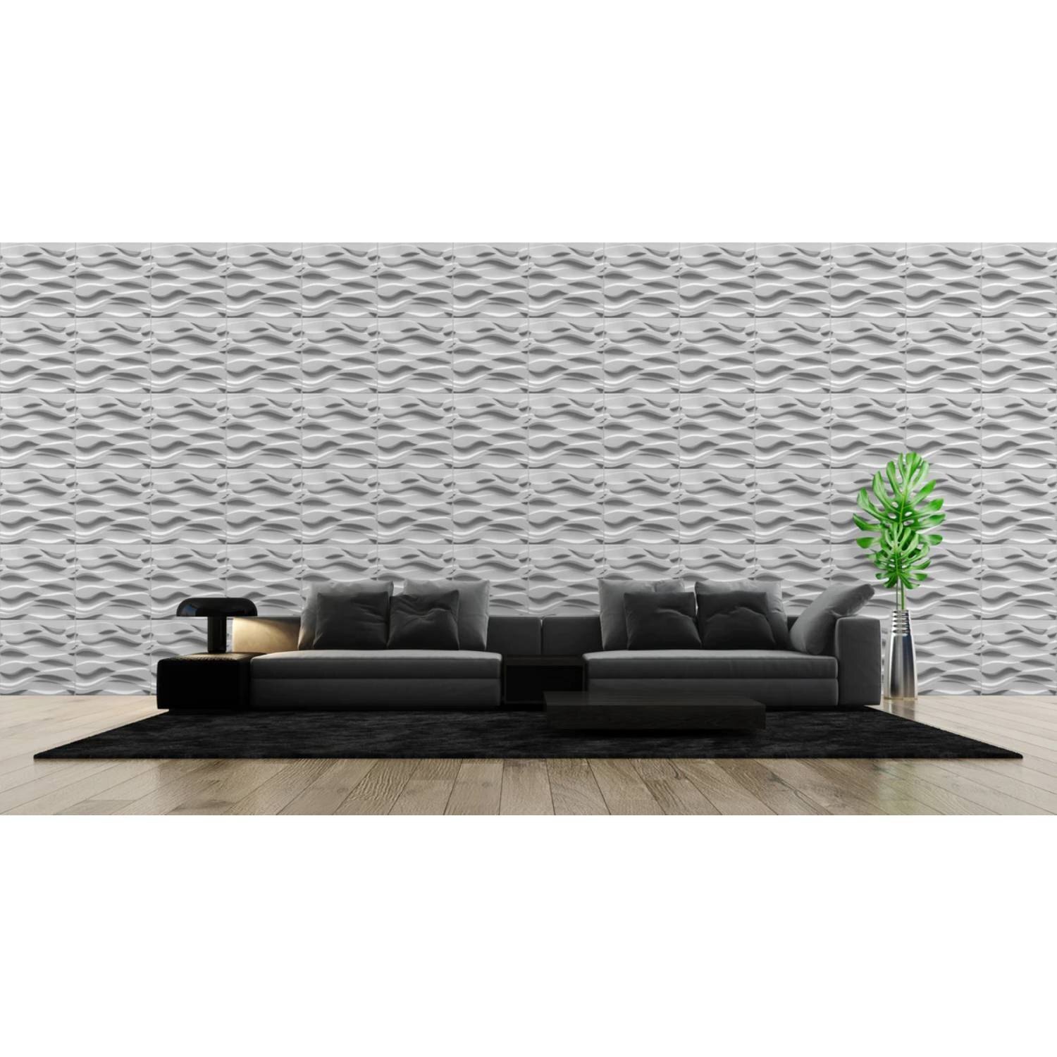 GREY WAVE PVC PANEL