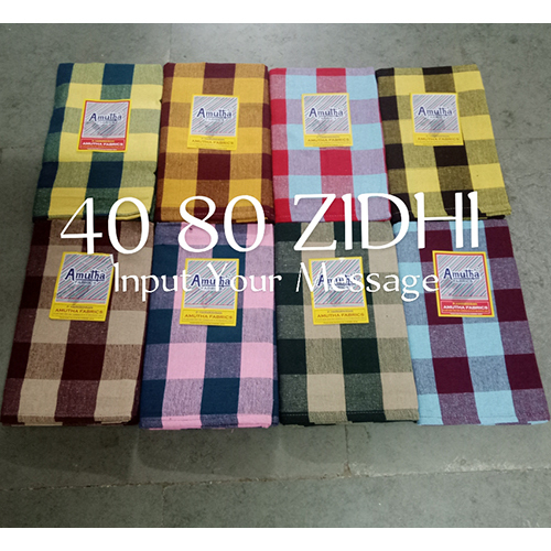 40X80 Zidhi Checked Bedsheets - Color: All Colours