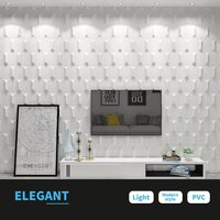 WHITE PYRAMID PVC PANEL