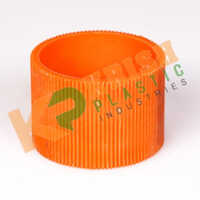 Plastic Knurling Sleeve - High-quality Plastic, Different Sizes, Vibrant Orange Color, Round Shaping Mode | Precision Grip Enhancement Sleeve