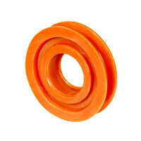 Mild Steel Nylon Pulley Wheel - 0.5 Ton Capacity, 3 M Lift Height | Orange Color, Painted Surface Finish, Designed For Single Grinder Crane Usage