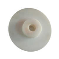 White 10x2 Inch Round Uhmw Wheel