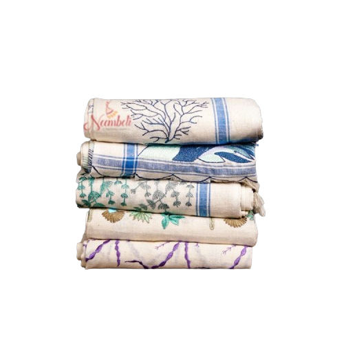 Bath Handloom Embroiderd Towels - Color: Different Available