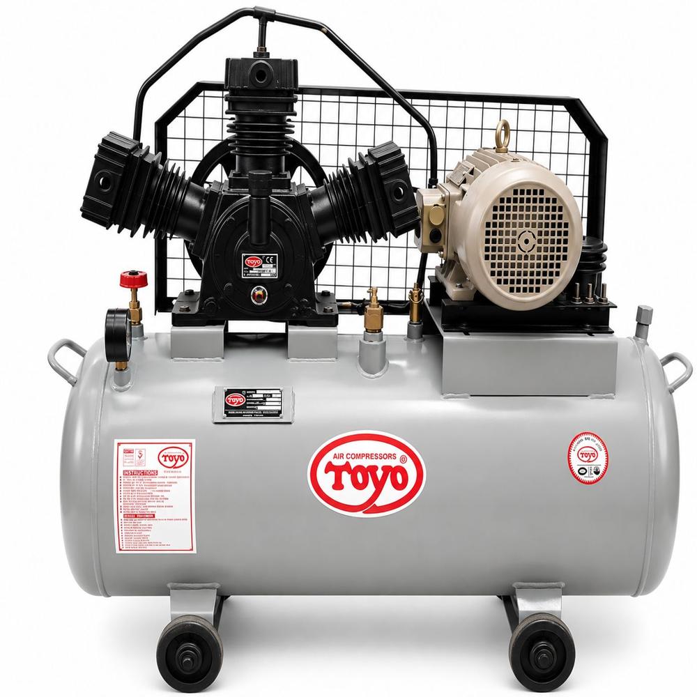 3hp 150 litres Three Piston Toyo Reciprocating Air Compressor 