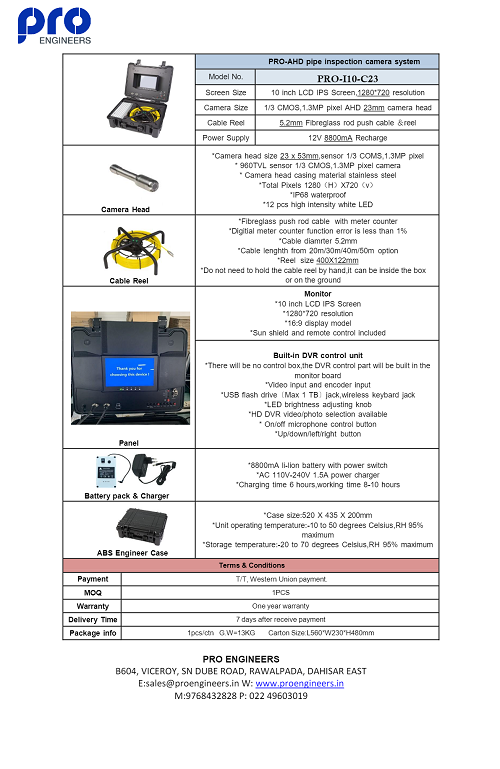 Sewer & Water Pipeline Inspection Systems